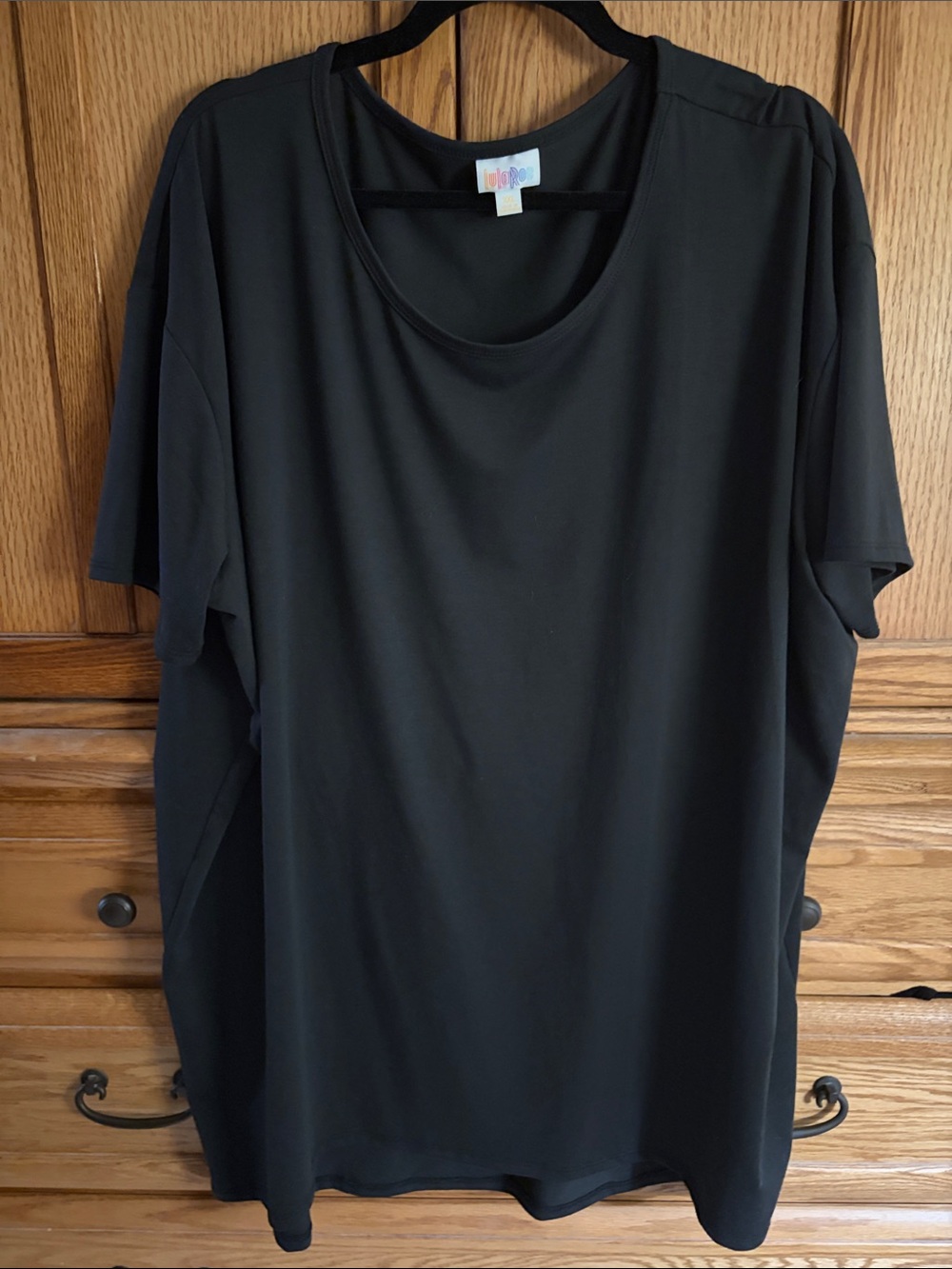 LuLaRoe Black Short Sleeve Scoop Neck Top